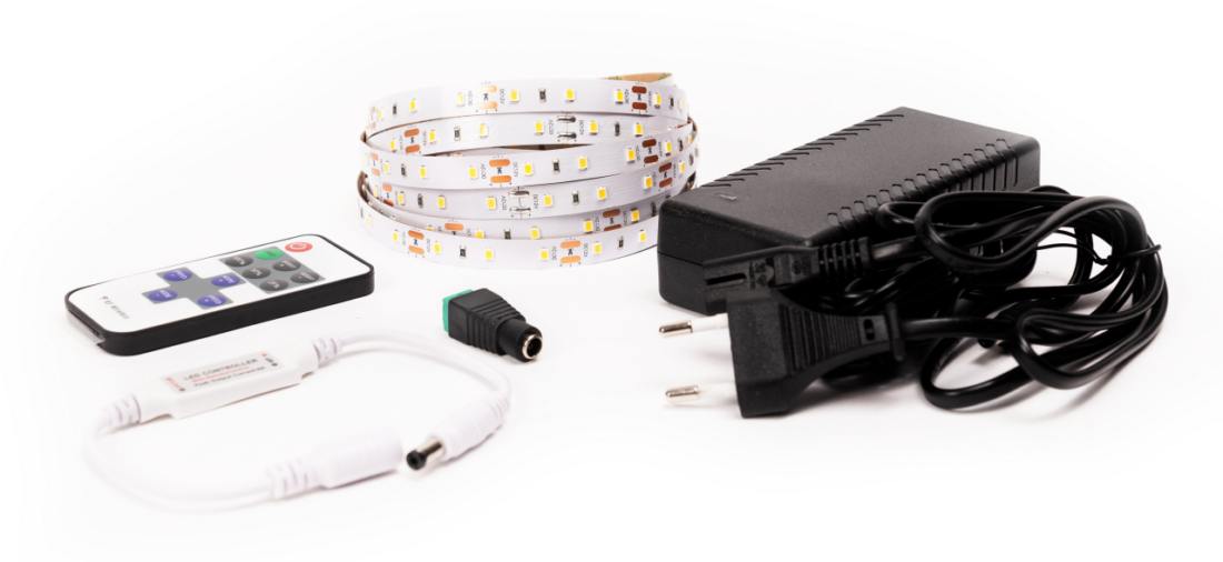 LED Solution LED pásek 12W/m 12V bez krytí IP20 5 metrů + adaptér